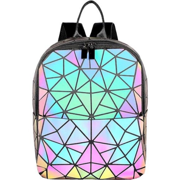 Geometric Luminous Purses and Handbags Holographic Reflective Crossbody Bag - Picture 8 of 8